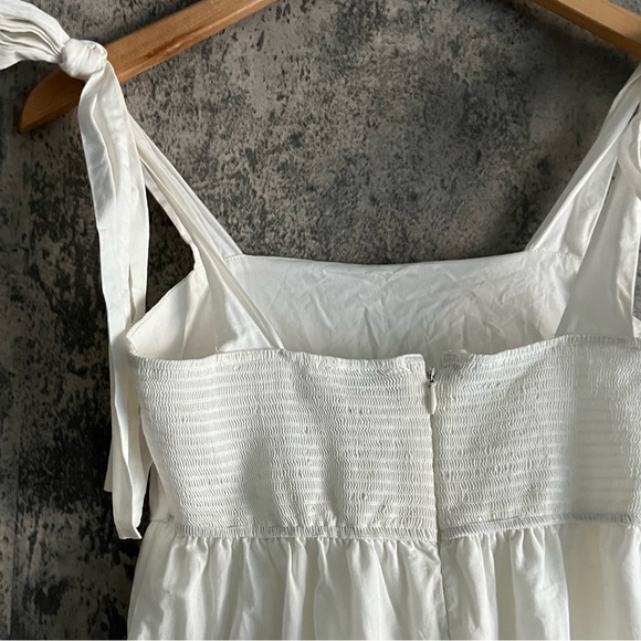 Cotton simple puffy dress with adjustable straps maxi dress western vibe boho - Picture 8 of 14